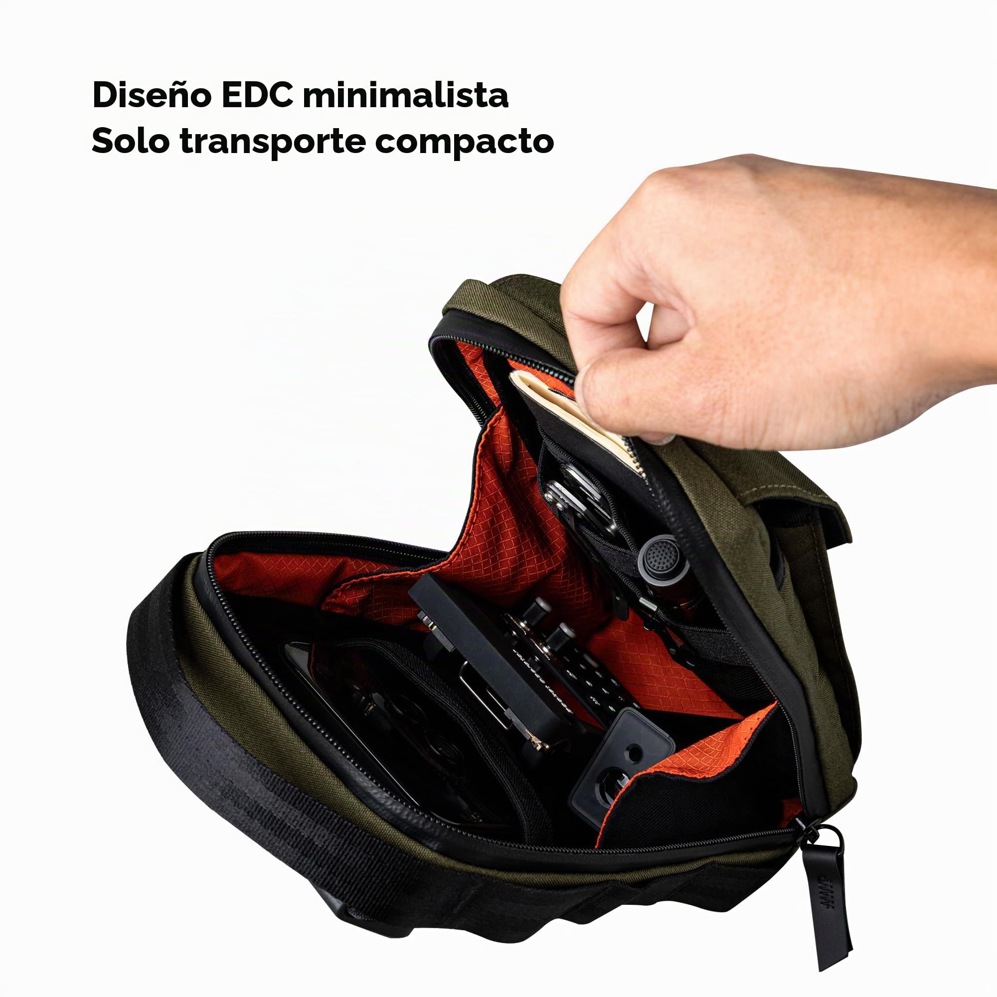 ALPAKA Modular Sling V2 - Bolso Bandolera Pequeño Para Móvil Hombre Mujer, Bolso Cruzado Pecho EDC De Viaje Resistente Al Agua Con Bolsillo Magnético