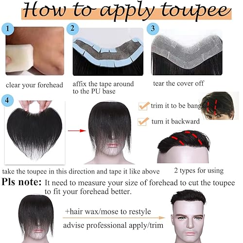 Miniatura 7 de S-noilite Peluca de cabello humano rizado Toupee para hombre, cabello humano virgen indio, densidad del 130 %, tamaño de la base 8 x 10 pulgadas,