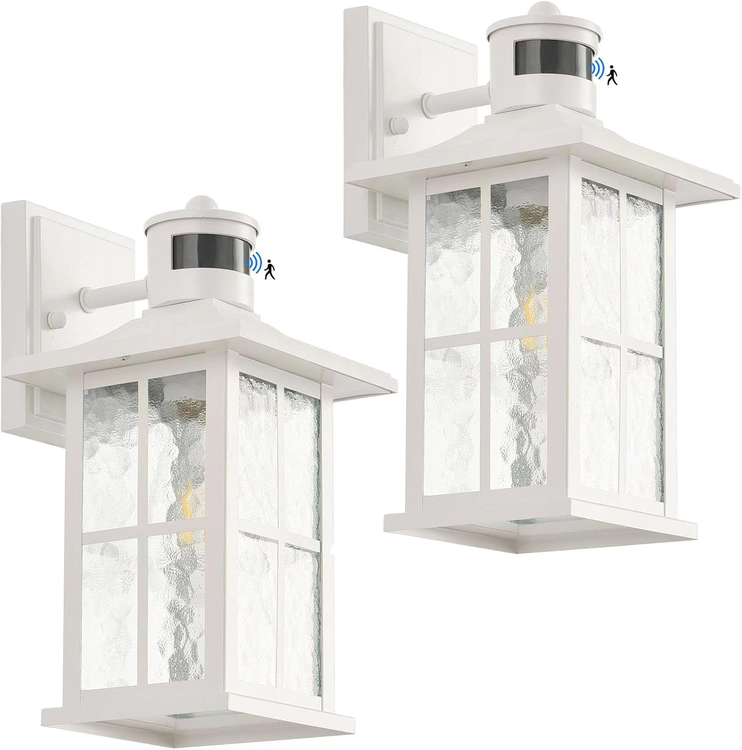 FLEDAVID Motion Sensor Outdoor Wall Lantern Dusk to Dawn Exterior Porch Light Fixture Brown Outside Garage Sconce Lighting Waterproof Farmhouse Wall Mount Carriage Lamp for House Patio Doorway