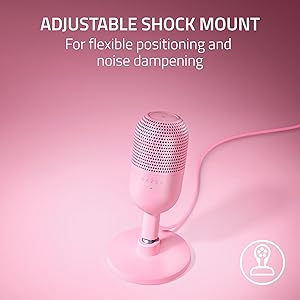 Razer Seiren V3 Mini USB Microphone: Condenser Mic - Supercardioid Pickup Pattern - Tap-to-Mute Sensor with LED Indicator - Shock Absorber - Ultra Compact - PC, Discord, OBS Studio, XSplit - Quartz