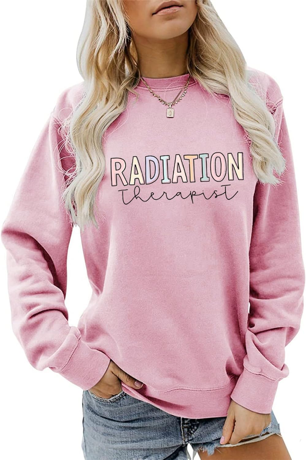 Radiation Therapist Sweatshirt, Radiology Crewneck Sweater Women Technologist Tops Xray Tech Radiologist Shirt Gifts