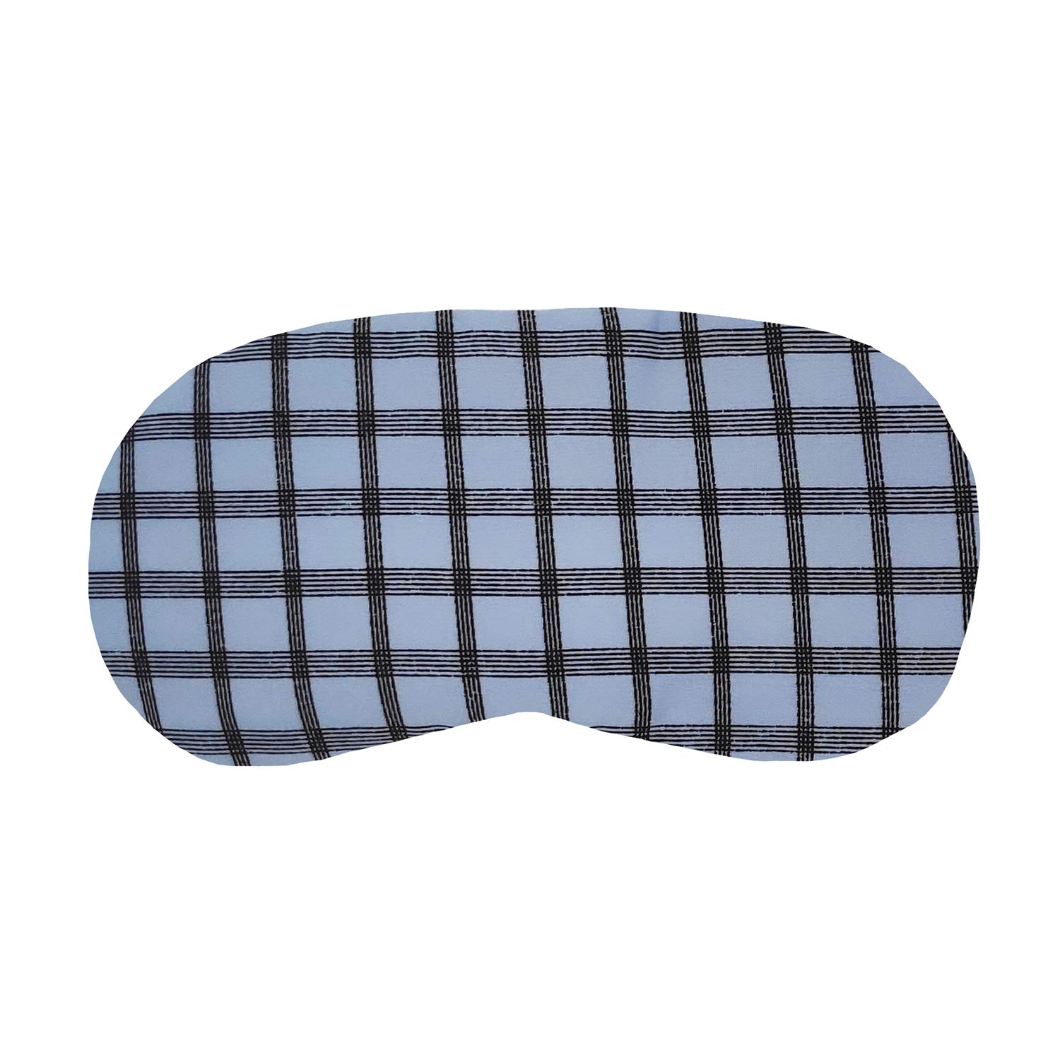 Jenna Polyester Cute Sleeping Eye Shade Mask Cover For Insomnia, Meditation, Puffy Eyes And Dark Circles (Check_Blue)