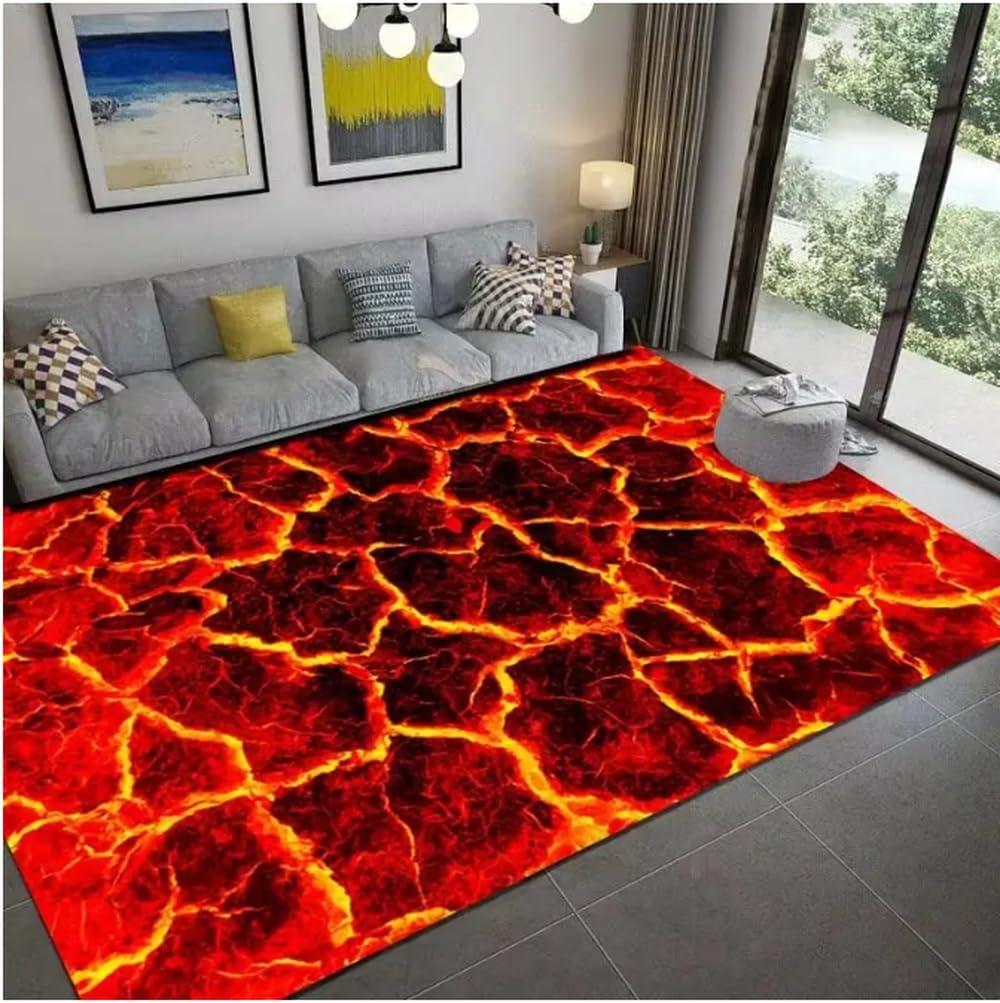 Tapis de sol antidérapant magma 80x120cm résistant lavable