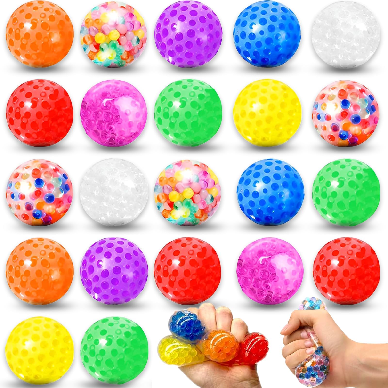 22 PCS Random Color squishy toys sensory balls squishy balls,stress ball for kids Reduce Pressure Suitable for Giving Gifts on Birthdays Holidays and Children's Day