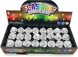Dcaknri Anillos LED Intermitentes Juguete Iluminación 24 Piezas Luces Dedo Brillo para Cumpleaños Halloween Raves Favor Los Premios En Aula