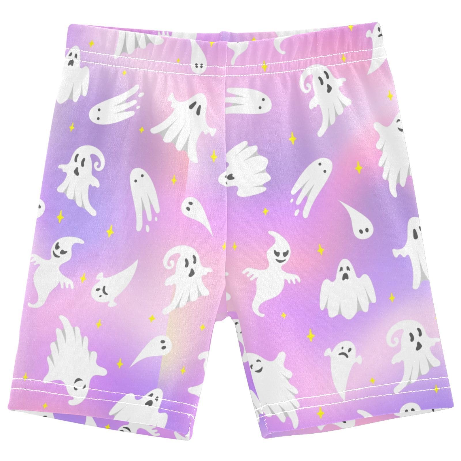 Dallonan Girls Dance Shorts, Toddler Biker Shorts Cartwheel Under Dress Ghost Kids Biking Clothes 4-10Y Multi