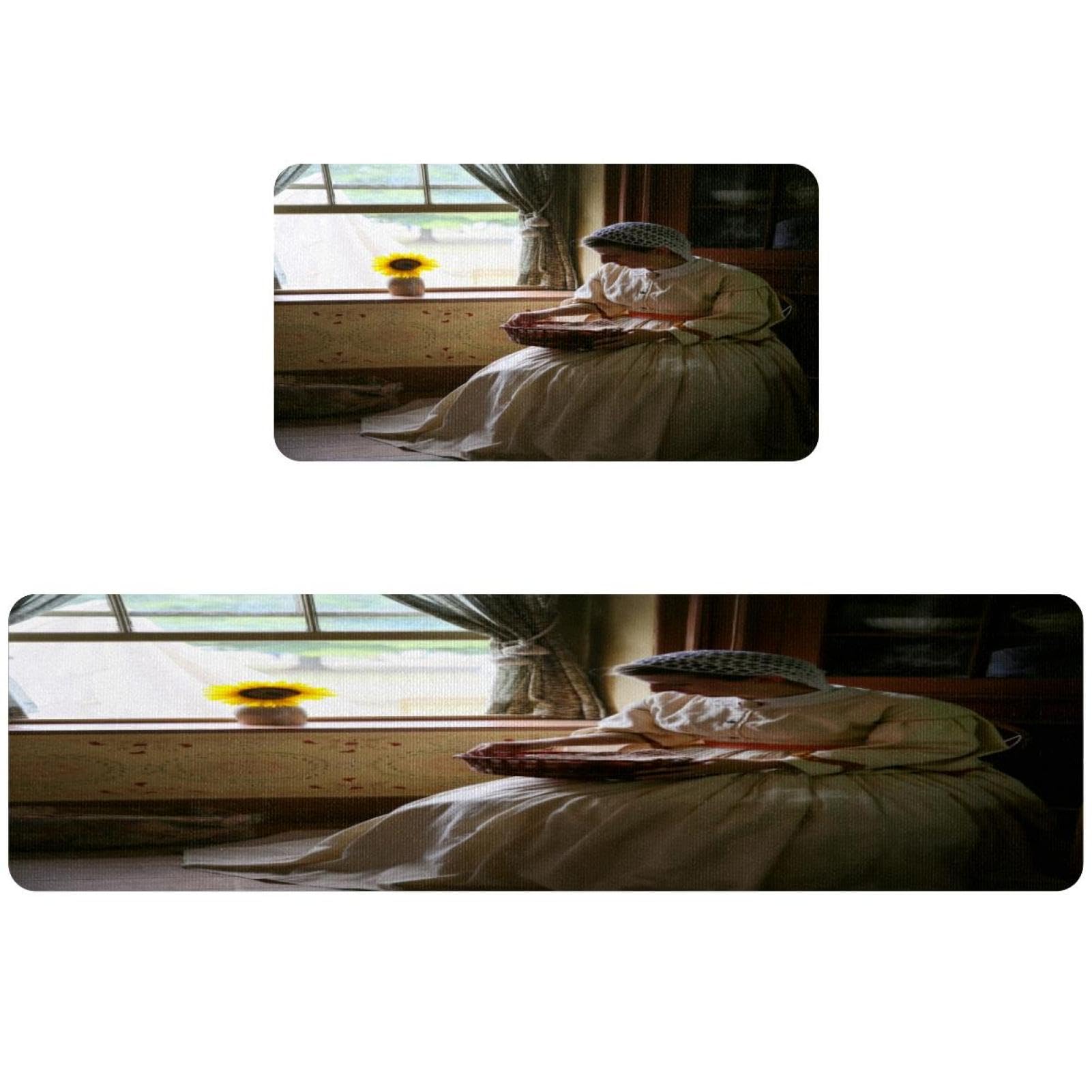 Tapis de cuisine motif ferme britannique rétro lot de 2 absorbants de qualité