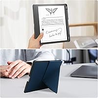 Vista 8 de Miimall Funda compatible con Kindle Scribe 2022, piel sintética de alta calidad con encendido/apagado automático y múltiples ángulos de visión