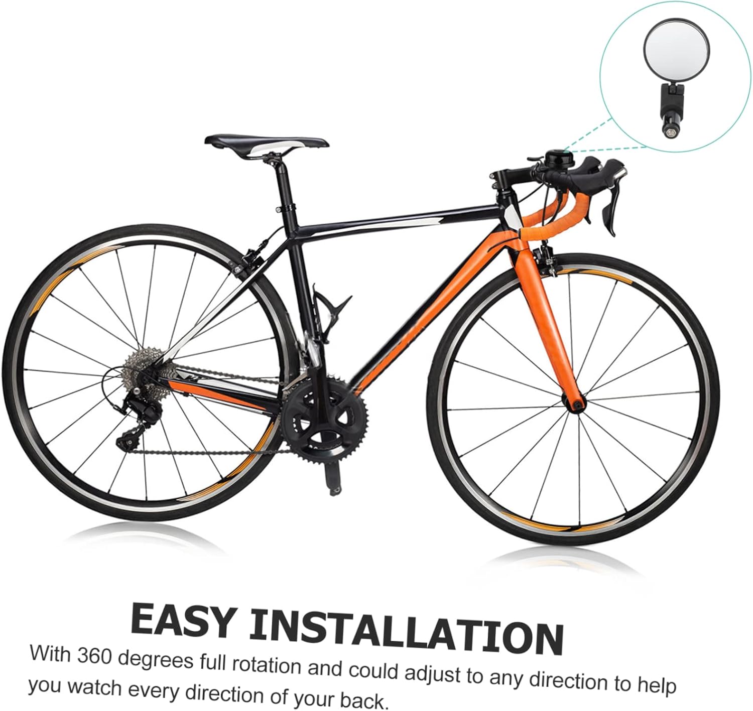 POPETPOP 3sets Road Bike Rearview Mirror Cycling Mirrors Easy Installation for Enhanced Safety and for Mountain and Road