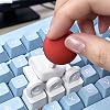 Keycaps de palanca estilo WASD de altura extendida para teclado, paquete de 2 keycaps de palanca arcade para juegos de lucha, accesorio para interruptores mecánicos (Blanco-Rojo y Azul-Blanco) 5