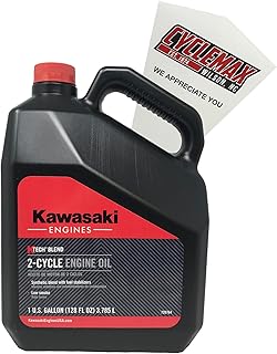 One Gallon 2-Cycle Two Stroke Engine Oil with Funnel for Kawasaki Lawn Mower
