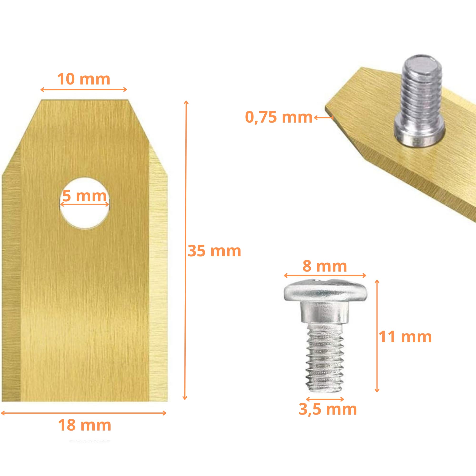 Lame de rechange pour tondeuse à gazon robot tondeuse Segway Navimow i105/i108/i110/X315/X330/X350/X390/H500/H800/H1500/H3000 [Lot 45] Phonillico
