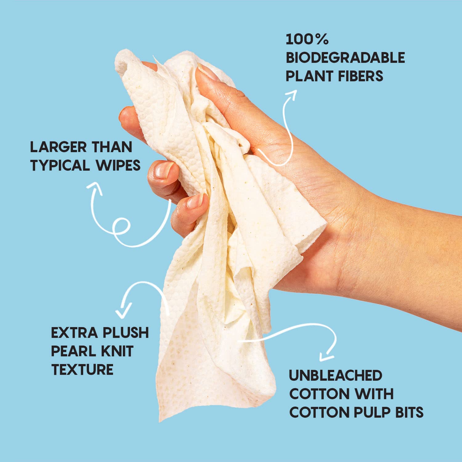 Individually Wrapped Deodorant Wipes with Zinc, Prebiotics & Probiotics