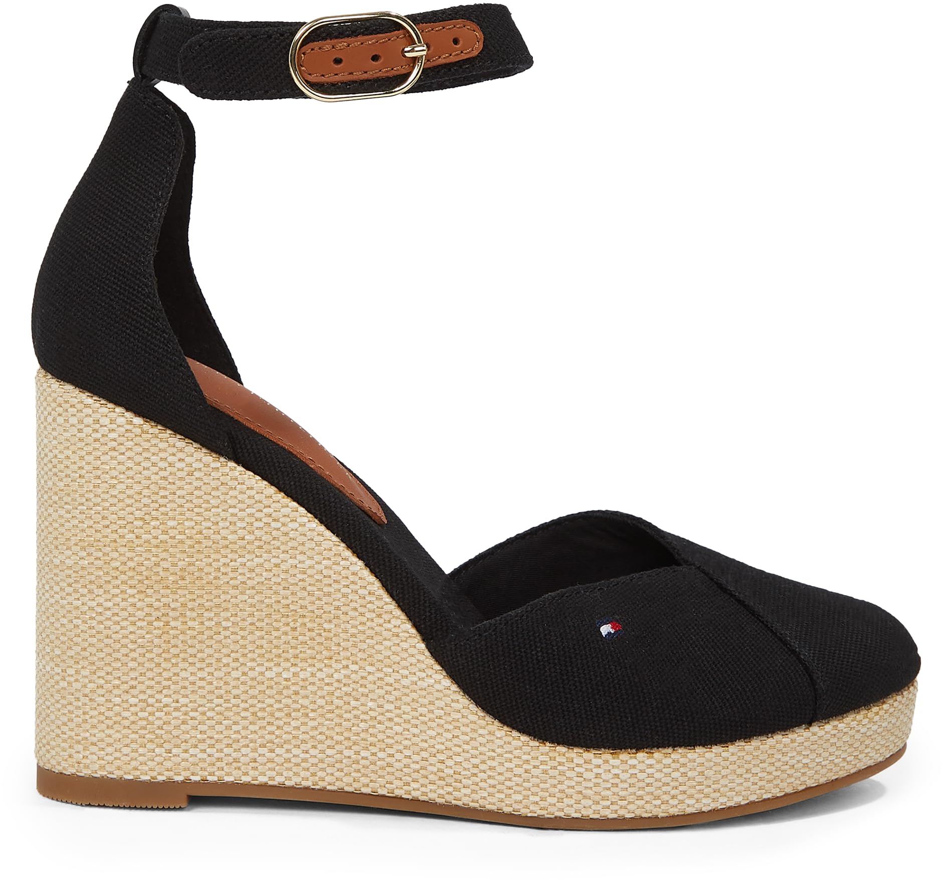 Tommy Hilfiger Espadrilles Compensées Femme Flag Closed Toe à Bride Cheville