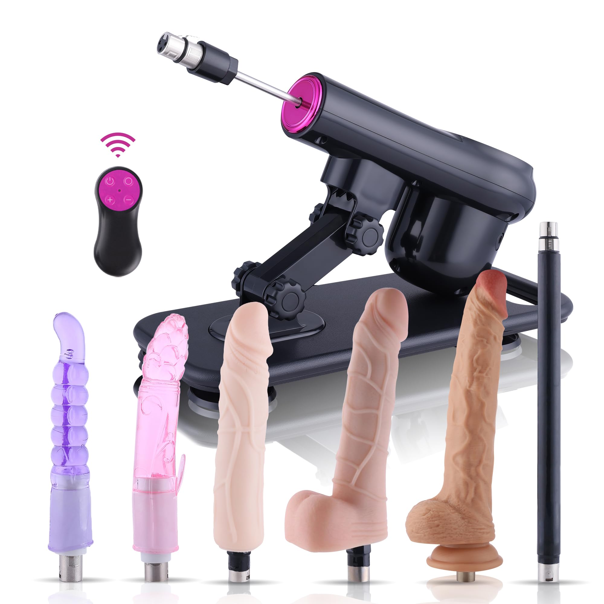 Máquina sexual con consolador grande, máquina de follar con 6 accesorios, máquina de consolador con control remoto inalámbrico, juguete sexual