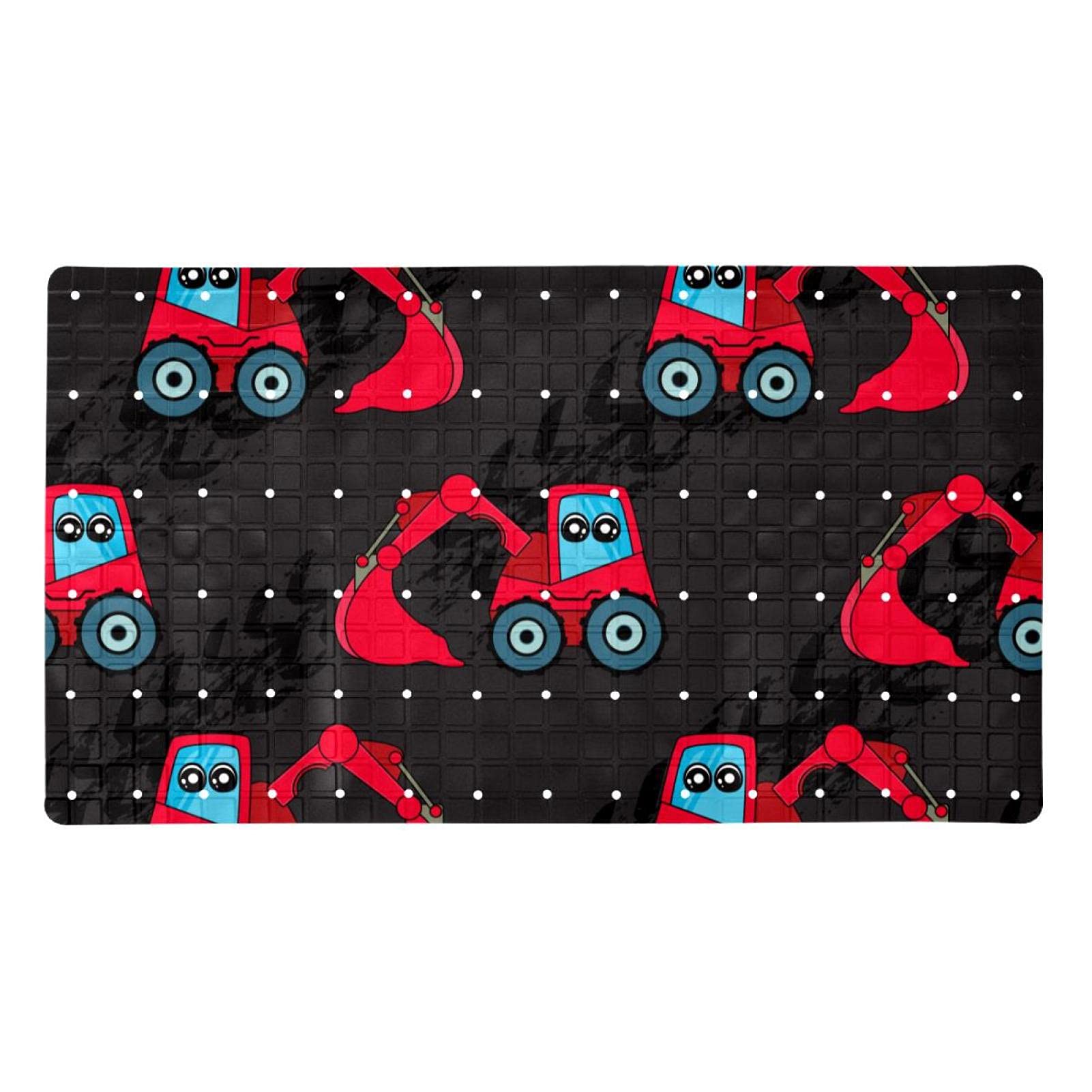 Tapis de douche antidérapant avec ventouses et drainage pour la salle de bain