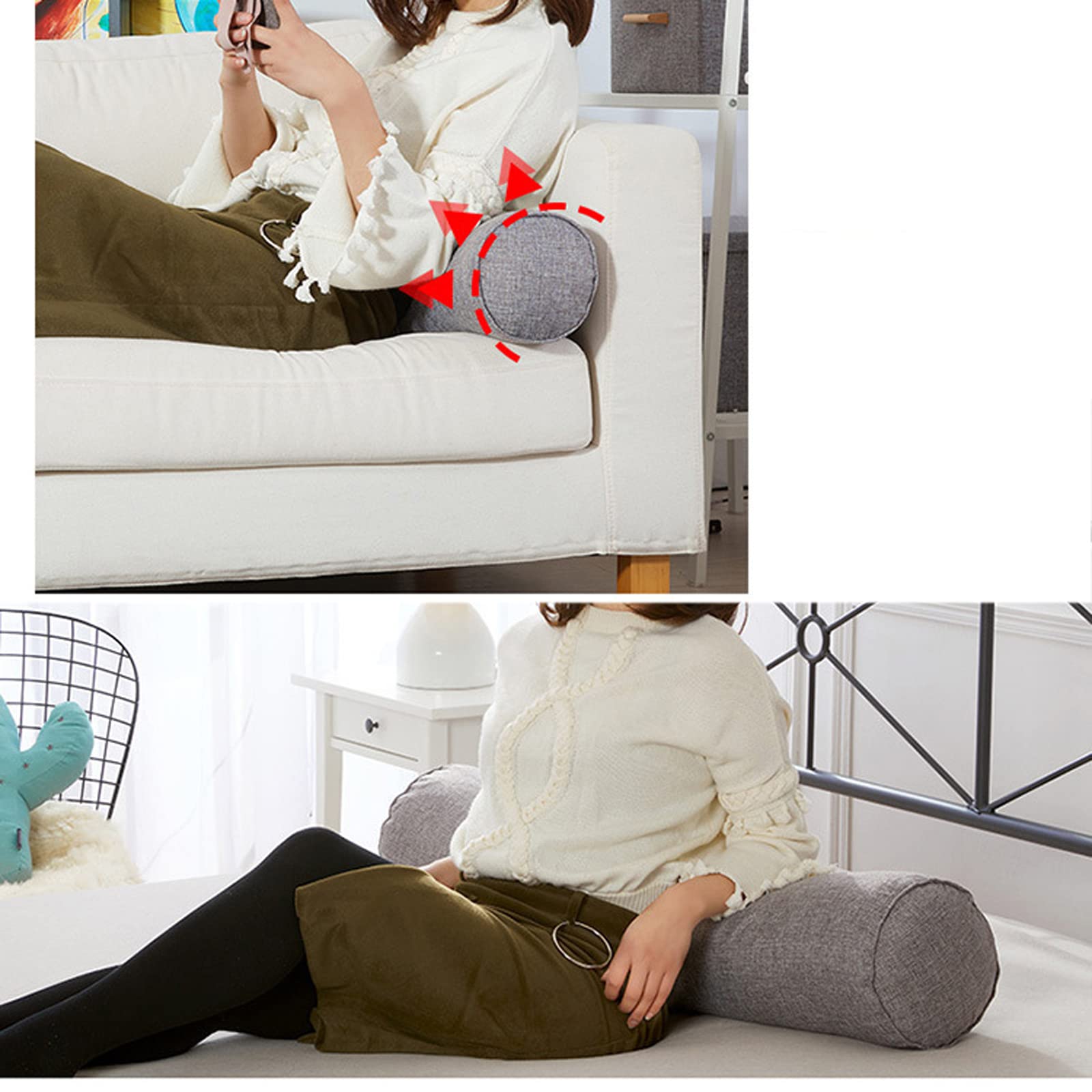 Zylindrische Nackenkissen Bezüge 15x40cm - Samt Bezug Für Rollkissen