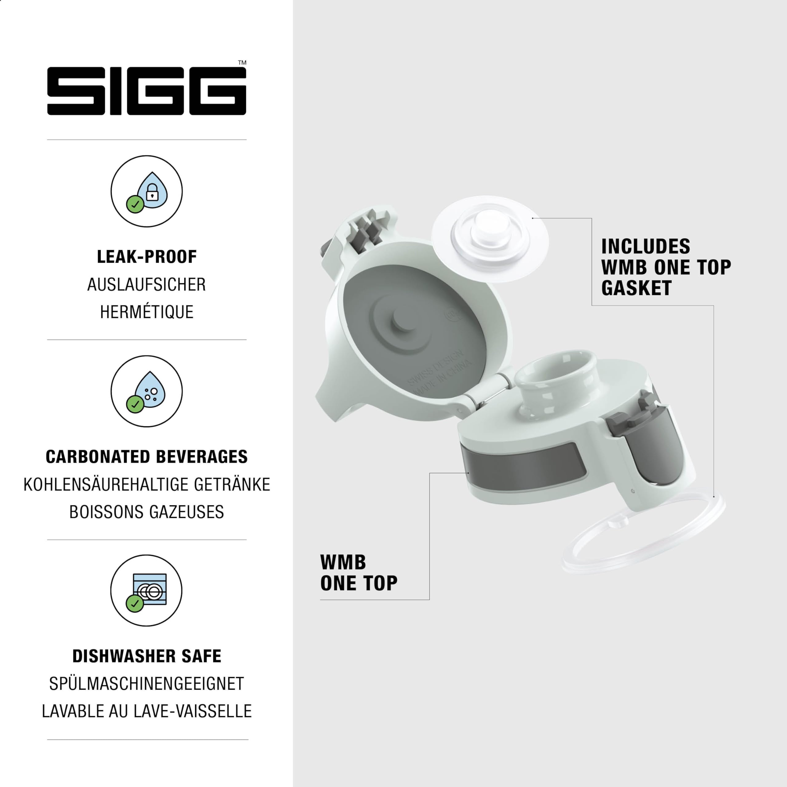 Sigg Unisex-Youth Wmb One Top 8629.3 Zamknięcie, Szary