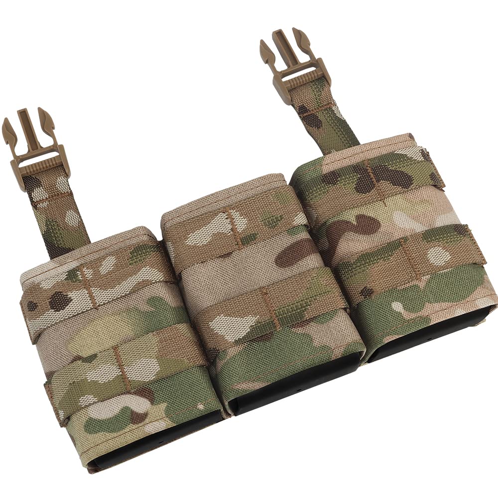 Tactical Triple 7.62 Front Panel Magazine Pouch Fast Mag Bag