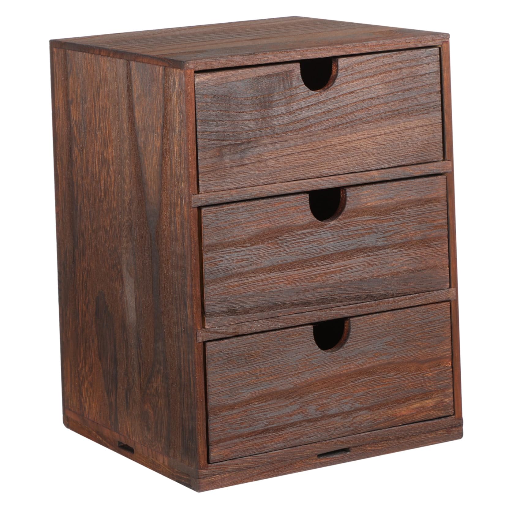Caja de Almacenamiento de Madera Cajones, Tres Capas, Marrón