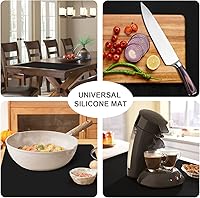 Vista 2 de Tapetes de silicona de grado alimenticio para encimera de cocina, tapete protector de encimera, resistente al calor, tapete para freidora de aire