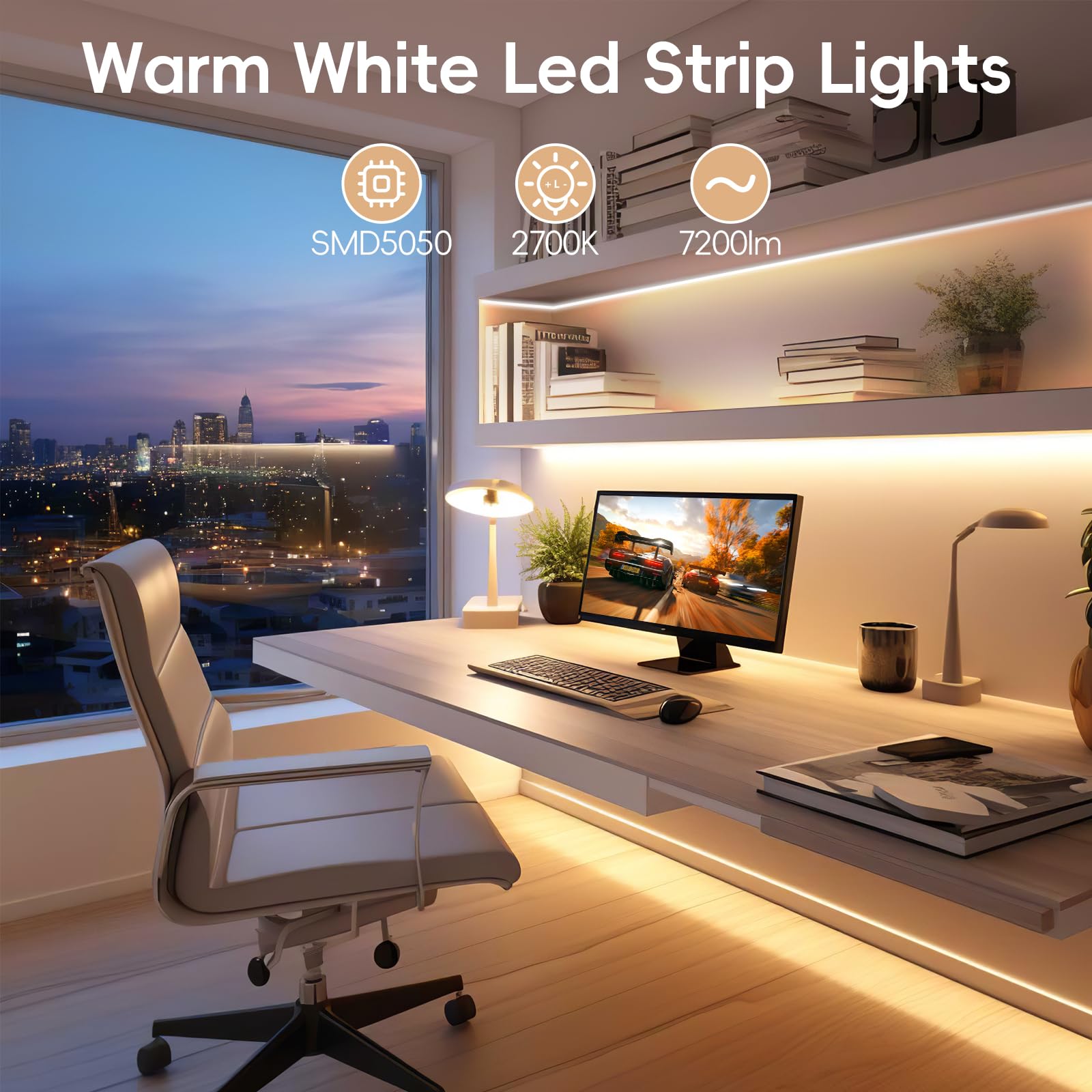 easeking White Led Strip Light 5m(16.4feet) 300 LEDs - Image 4