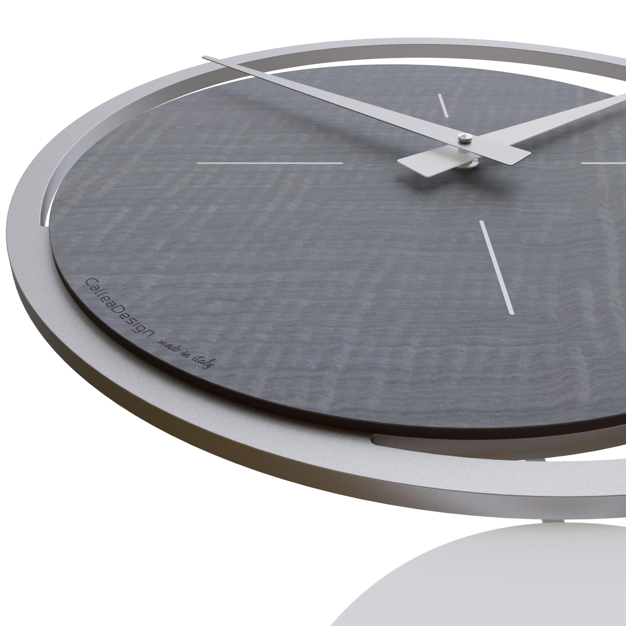 CalleaDesign Orologio a Pendolo Moderno da Parete Design Elegante e Contemporaneo 51x36 cm [Radica Grigia]