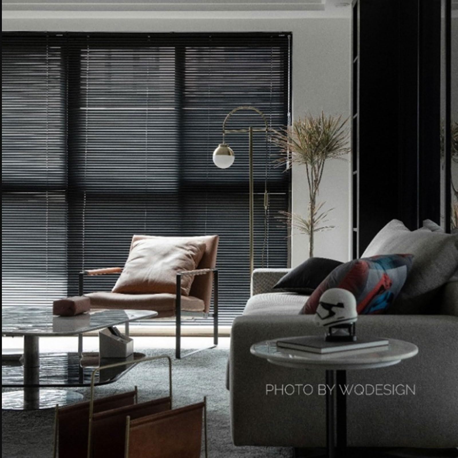 Amazon｜黒アルミ合金ブラインド遮光ブラインドベネチアンカーテン