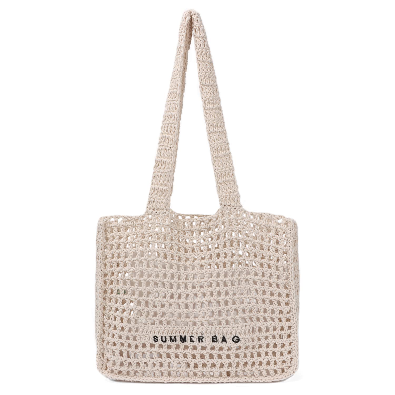 Freie Liebe Crochet Beach Tote Bag Summer Beach Bag for Women Large Knit Totes