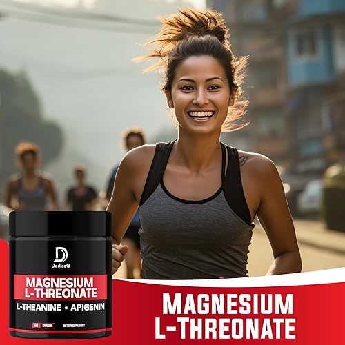 Miniatura 6 de 60 cápsulas - L-treonato de magnesio de 2250 mg con L-teanina y apigenina - Suplemento complejo triple de magnesio