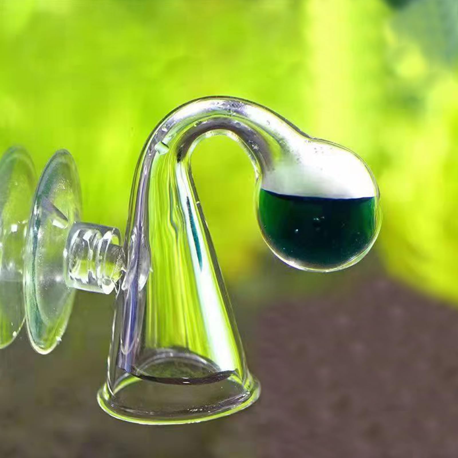 CONNECTION 3 Pièces Drop Checker CO2 avec 2 Ventouse Test de CO2 pour Aquarium Testeur CO2 Suspendu, Remarque et Sphérique Moniteur de CO2 pour Aquarium d'eau Douce Aquarium planté Cultiver Aquariums