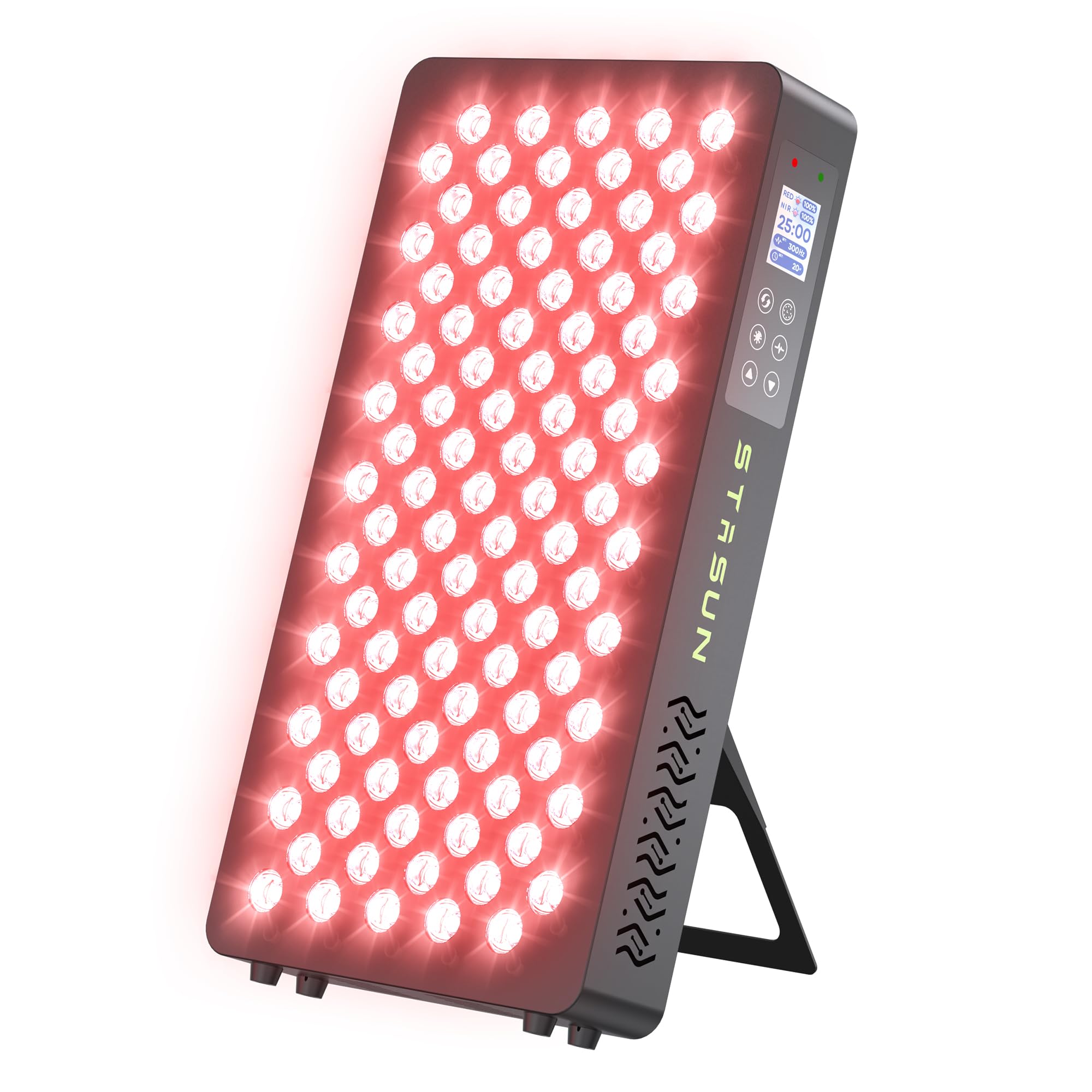 STASUN Dual-Chip Rotlicht Therapiegerät,4 Spektren 660&850nm Vollkörper-Rotlichtlampe,100 LEDs 500W Infrarotlampe für Gesichtsbehandlung, Kosmetik, Muskelaufbau