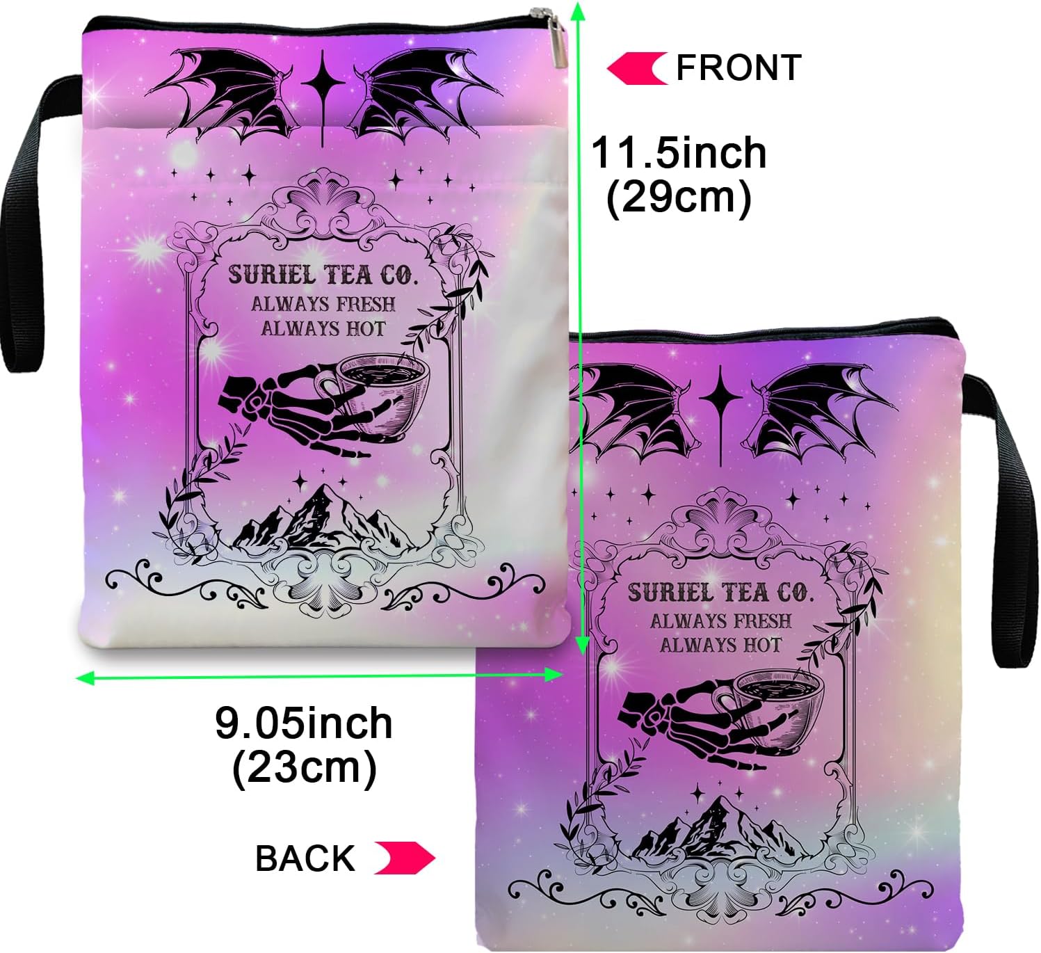 Romantasy Dark Academia Dragons Book Sleeve, Fantasy Novel Reader Gift, Bookish Gifts, Book Inspired Gift, Paperback Book Protector Book Cover Dragons Lovers Gifts - Image 2