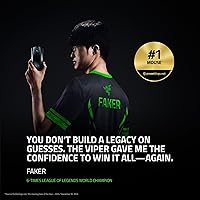 Vista 2 de Razer Viper V3 Pro Wireless Esports Gaming Mouse simétrico, ligero de 1.94 oz, sondeo 8K, sensor óptico de 35 K DPI - Interruptores ópticos Gen3 - 8