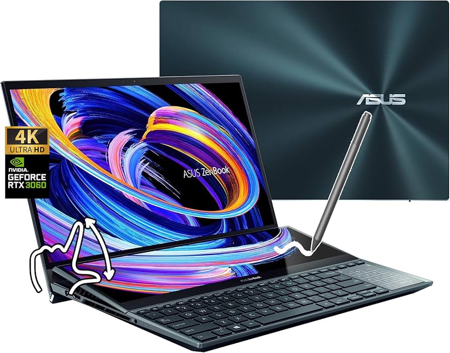 ASUS ZenBook Pro Duo 15.6” OLED 4K(3840 x 2160) Touch Laptop