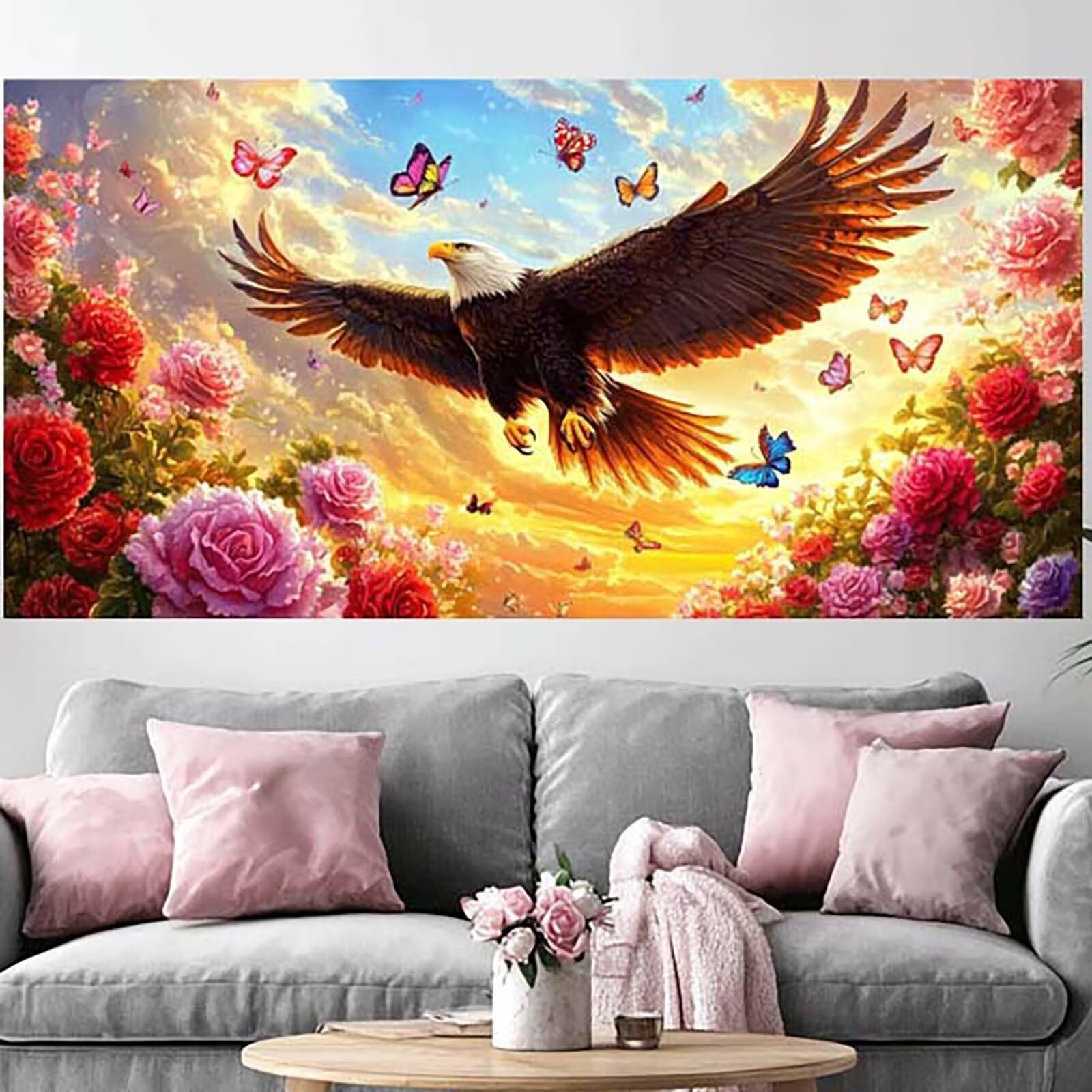 Diamond Painting Papillon 5D Grand Format : Toile Adhésive Haute Définition - 8