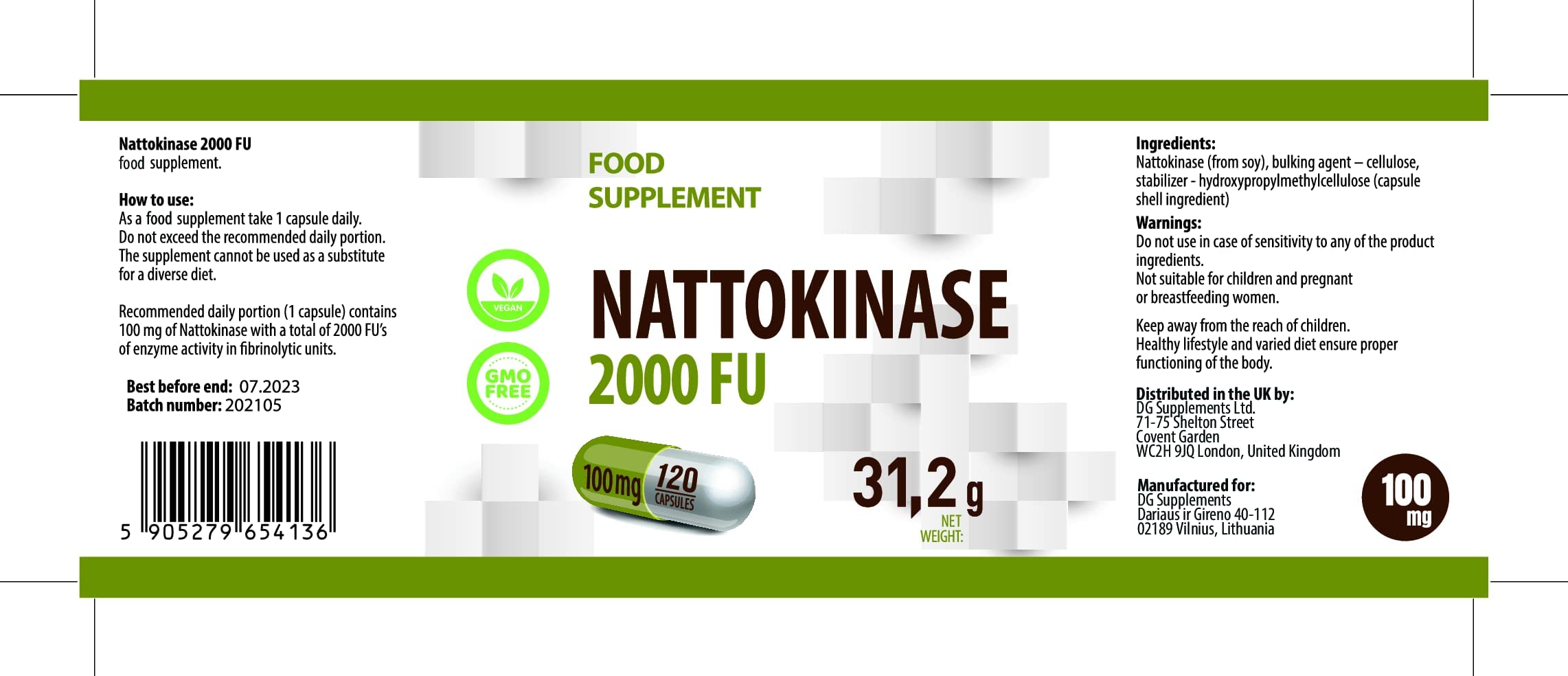 Hepatica Nattokinase | 100 mg | 20.000 FU/g hochdosiert | Herz, Kreislauf & Durchblutung | 120 vegane Kapseln | Einzelwirkstoff | GMP & Laborgeprüft