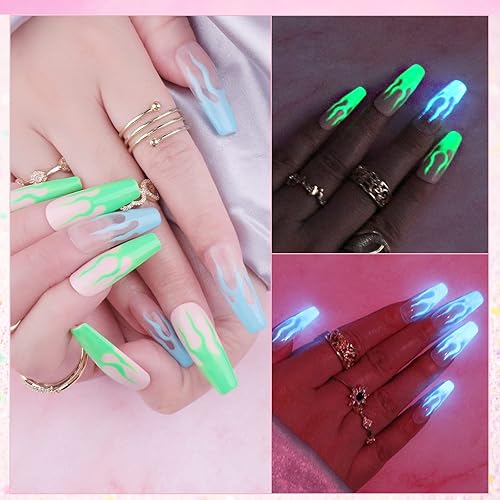Miniatura 6 de Esmalte de uñas de gel que brilla en la oscuridad, 6 colores, pincel fino, UV LED, remojo, suministros de diseño de pintura profesional, suministros