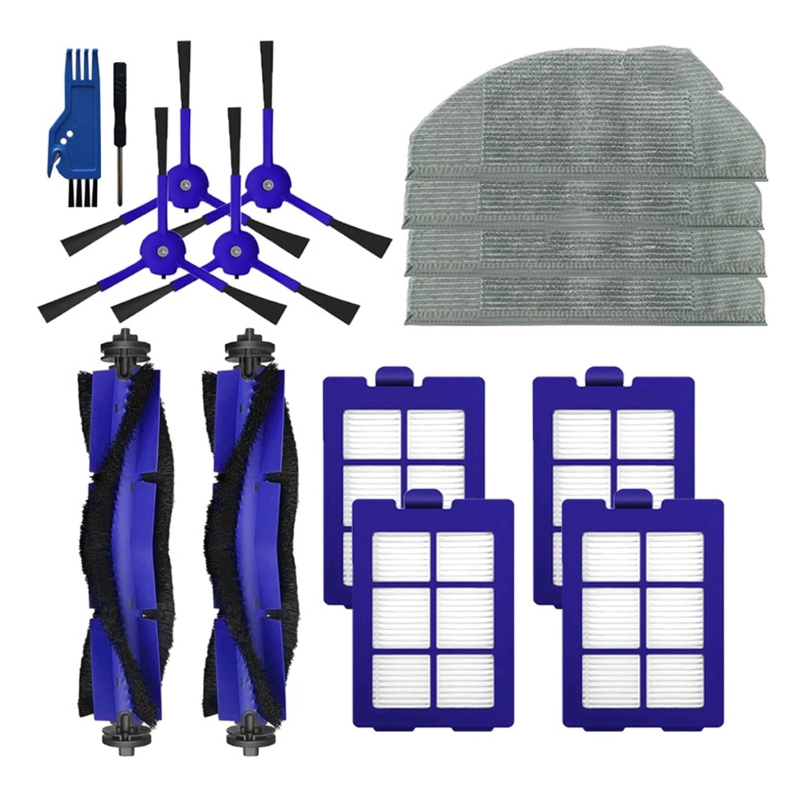 Accessories Compatible With Eufy RoboVac X8 Hybrid RoboVac X8 Robot Vacuum Cleaner Main/Side Brush Mop Cloth Hepa FIlter Pats Replacement