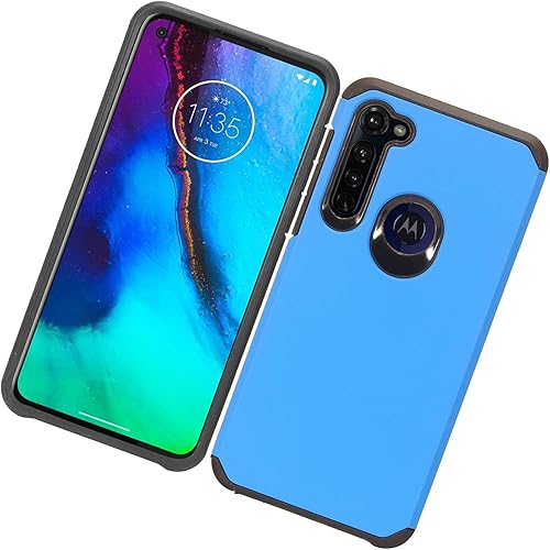 Miniatura 6 de Para Motorola Moto G Stylus XT2043, Moto G Power XT2041 (versión 2020) - Funda híbrida de goma para teléfono - AH2 Azul