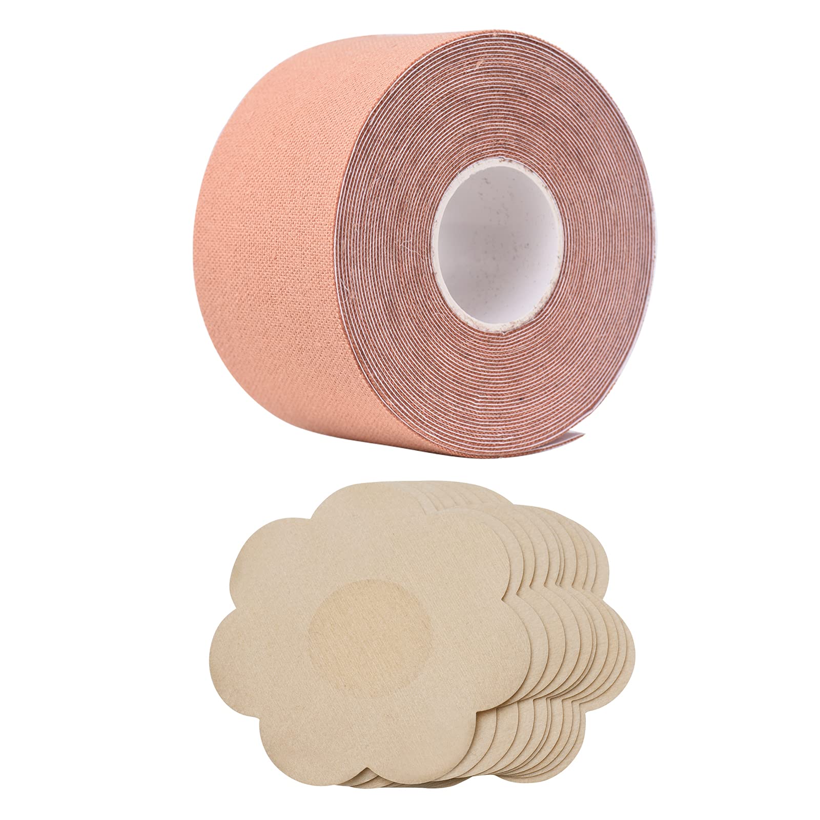 Self-Adhesive Bra Breast Sticker 5M Breast Lift Tape Boob Tape Cloth Nipple Cover Lift up for Women Pasties Reusable Breast Lift Nipple Covers