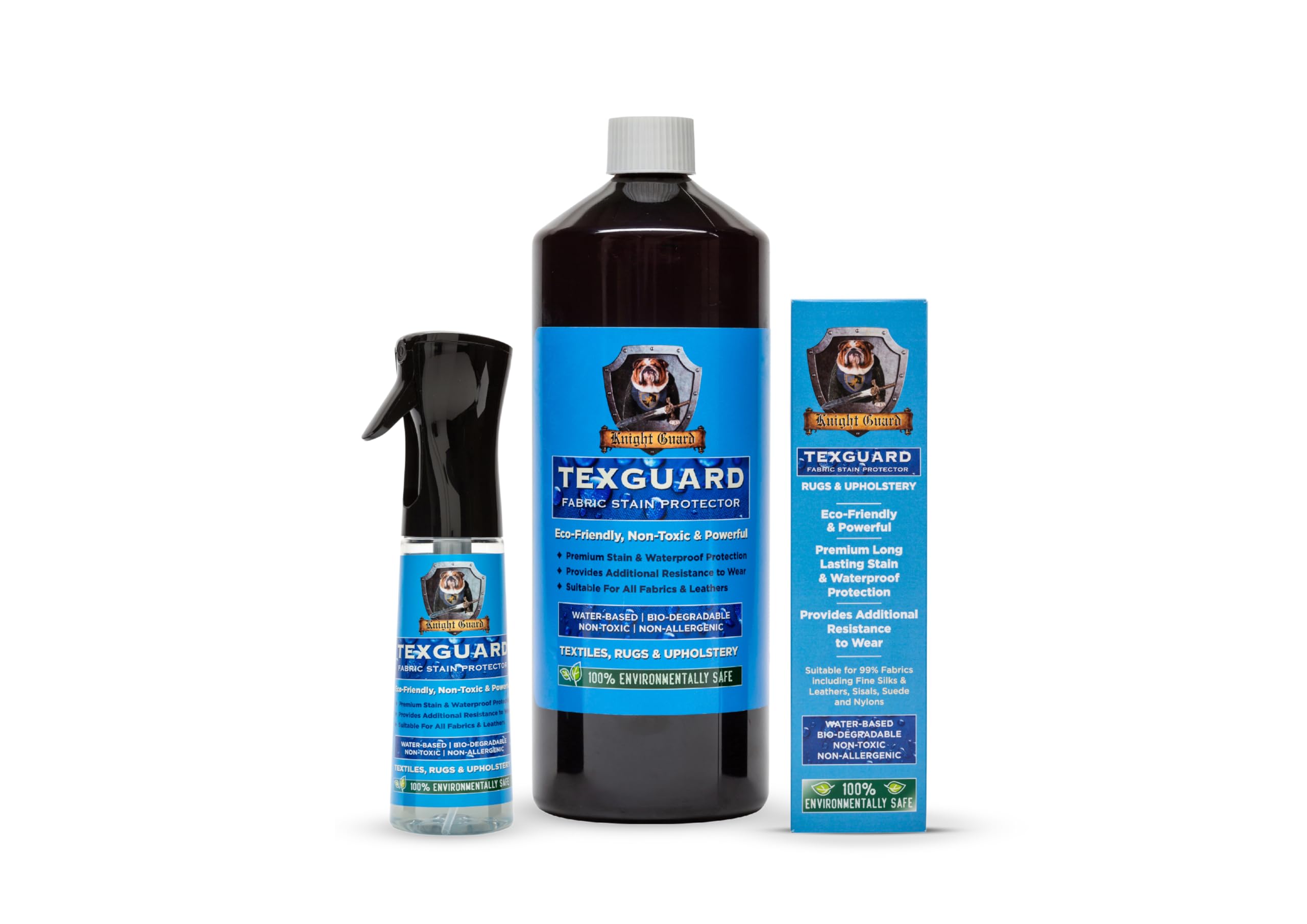 Tex-Guard Premium Protector. Powerful Eco-Friendly Stain Protection for Carpets, Upholstery & Fabrics that repels dirt & spills with an invisible shield + ensures items are easier to clean. 1300Ml
