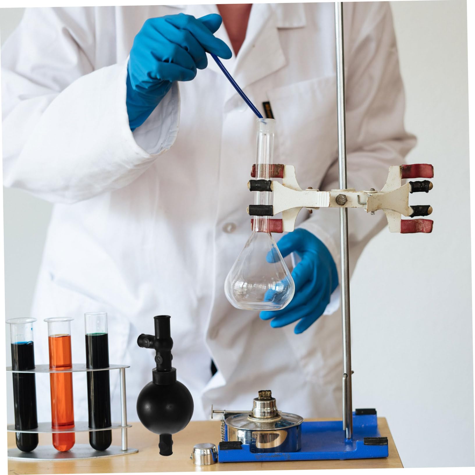 ABOOFAN Pipette Filler Bulb 3 Valves Lab Equipment Supplies Quantitative Suction Ball and Accurate