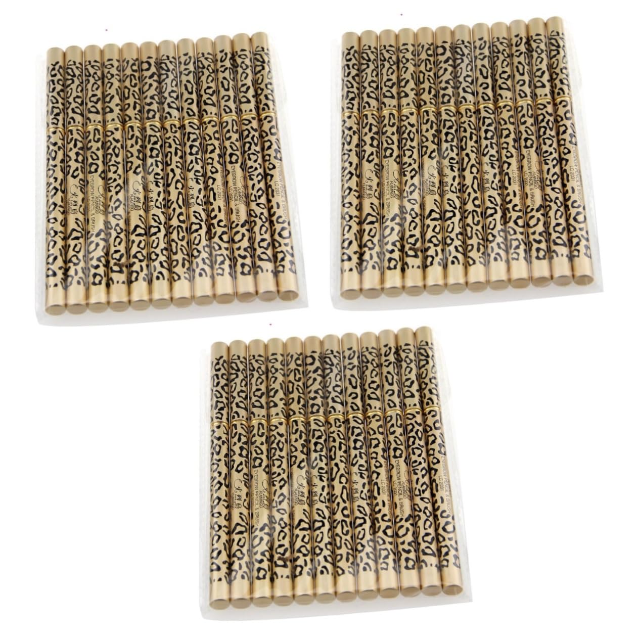 Amosfun 3stücke Leopard Shell Augenbrauenstift Set Mit Bürste Teilig Wasserfest Doppelseitiges Design Für Professionelles Make-up Natürliche Farbe Ca Schwarzer Stift