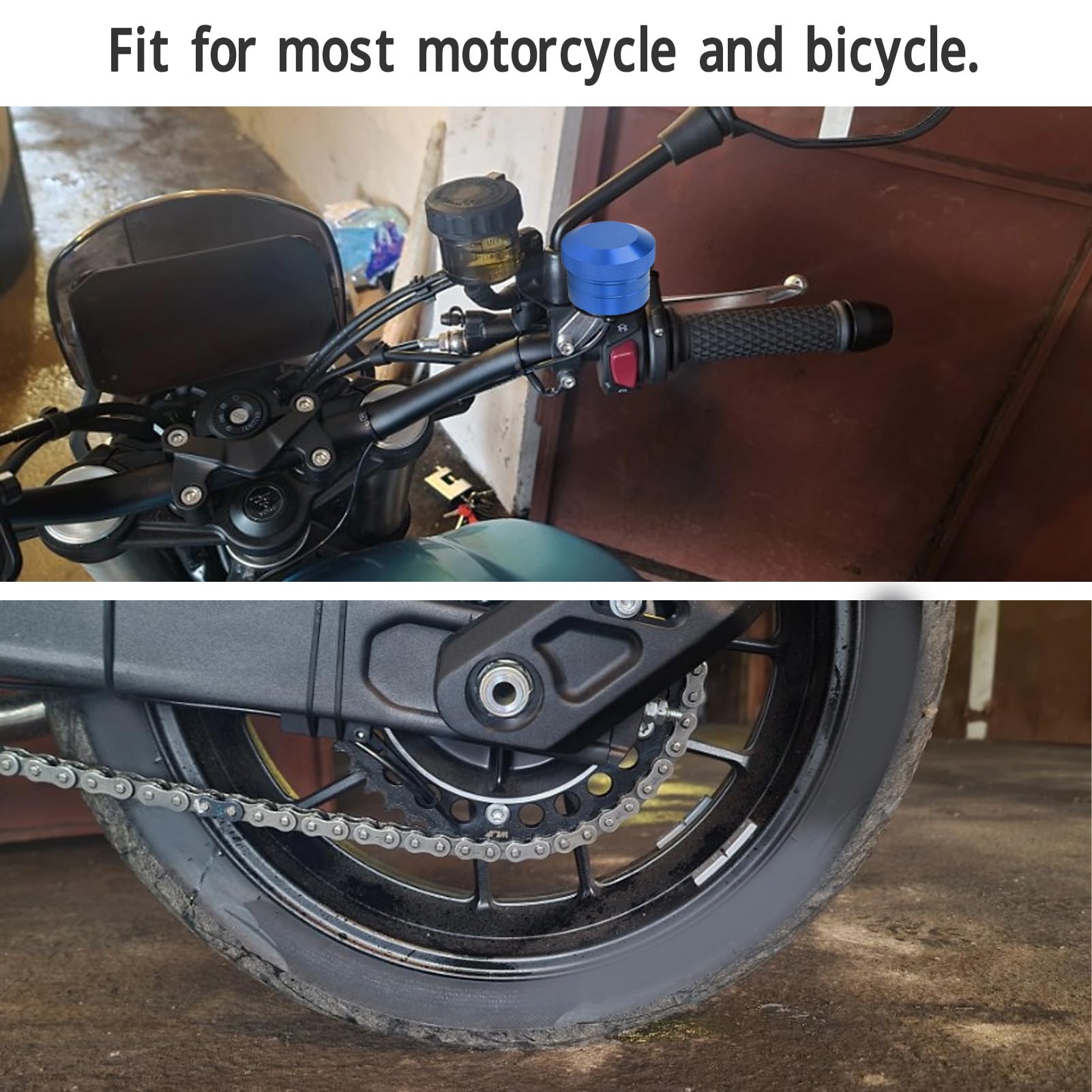 Oliatore per Catena per Moto, Oliatore per Catena per Moto a Controllo Manuale, Parte della Coppa Dell'olio per Moto, Accessori Modificati, Facile da Usare (Blu)