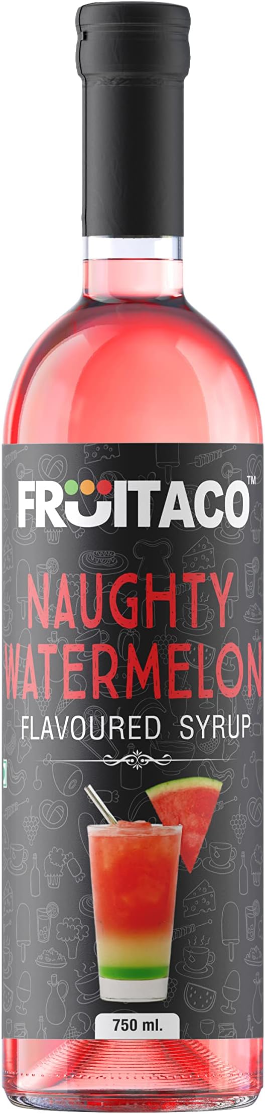 Watermelon Syrup: Perfect Mixer For Enhancing Mocktails & Cocktails, Drinks, And Mojitos At Parties, Conveniently Packaged In A 750Ml Bottle For All Your Mixing Needs