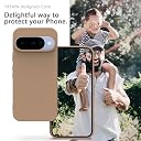 YATWIN Silicone Back Case for Google Pixel 10/10 Pro, Soft-Touch, Shockproof Phone Back Cover for Google Pixel 10/10 Pro - Milk Tee gallery image