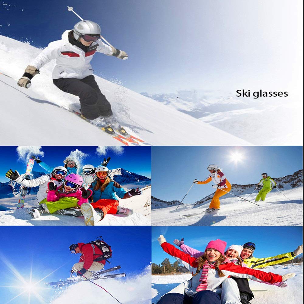 Zimowe gogle narciarskie outdoorowe dwuwarstwowe gogle narciarskie odporne na promieniowanie UV przeciwmgielne odpowiednie do snowboardu i wspinaczki na skuterach śnieżnych odporne na