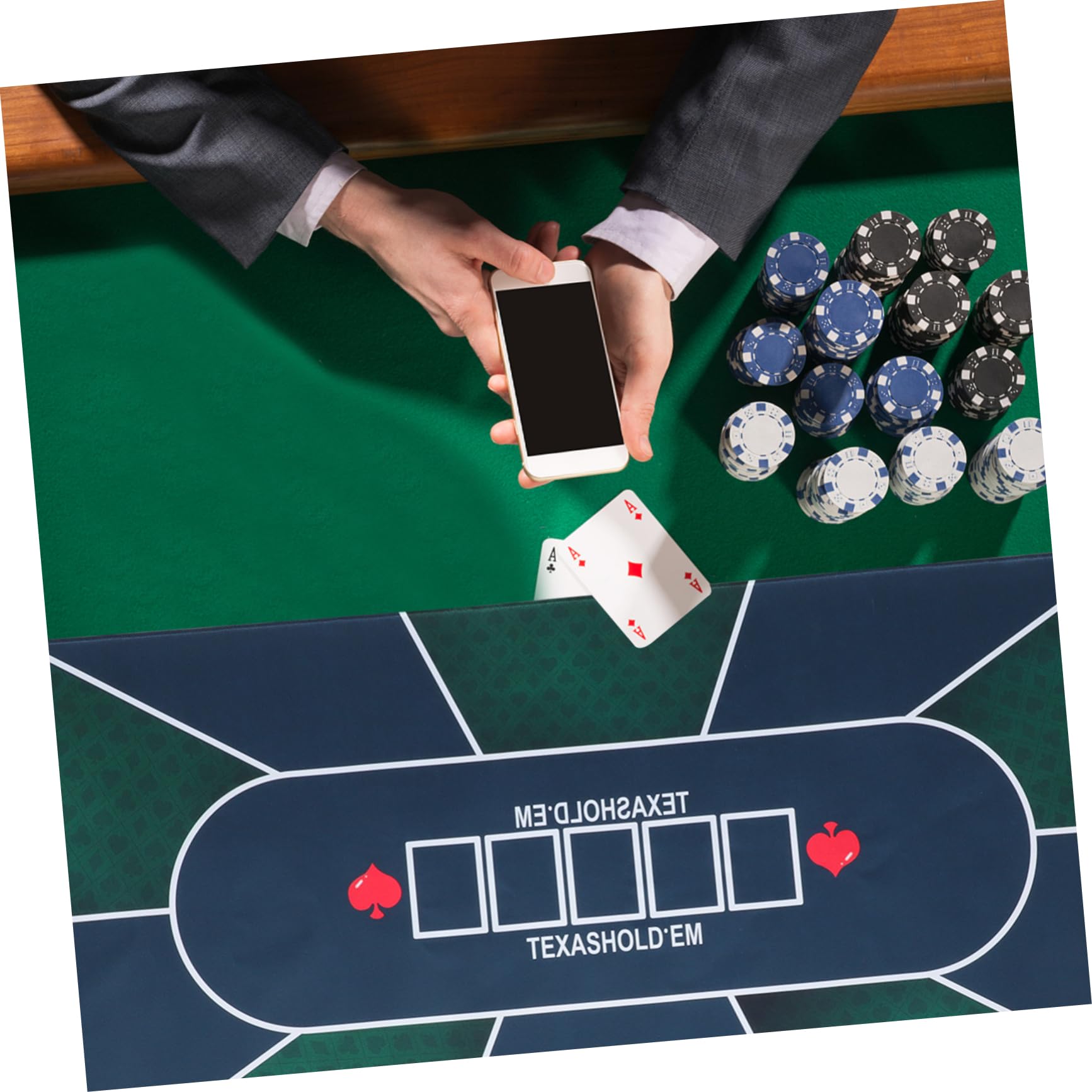 Abaodam Tovaglietta da Poker Resistente Fondo Antiscivolo Adatta per Giochi da Tavolo e Uso Domestico Materiale in Gomma