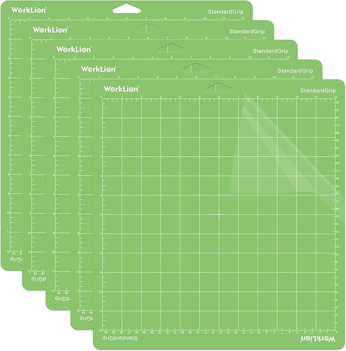 4 Stück Cricut Schneidematten Set - 12x12 Zoll Standard/Light/Strong/Fabric Grip